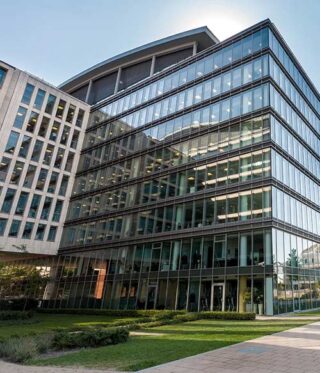 Commercial office building with window facade